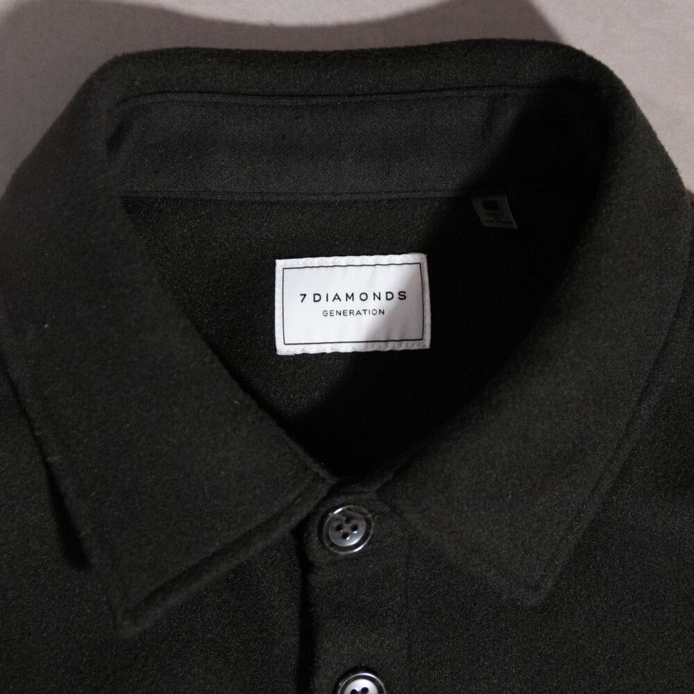 7 Diamonds Men's Black Shirt Jacket Like New!! - Picture 3 of 4